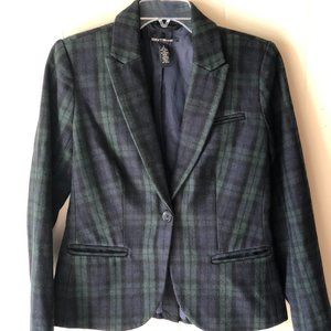 Lucky Brand Plaid Wool Blazer
